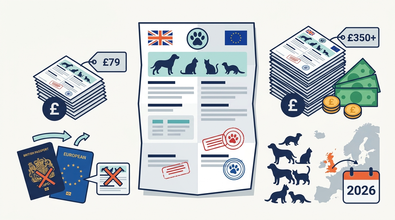 Pet Health Certificate Cost for EU Travel: 2026 UK Guide