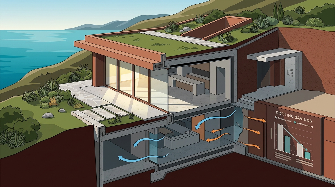 Earth-Sheltered Architecture: Energy Benefits in Hot Climates