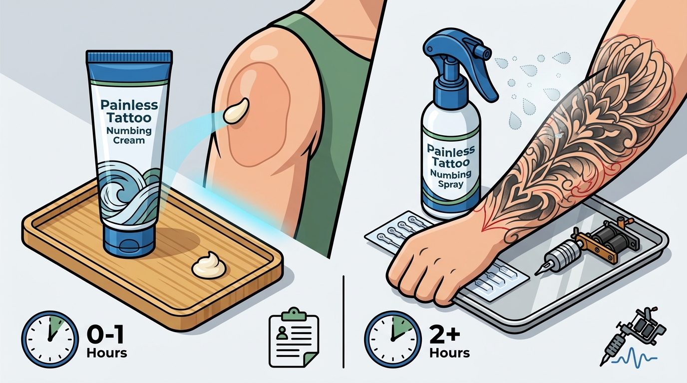Tattoo Numbing Cream vs Spray for Long Sessions