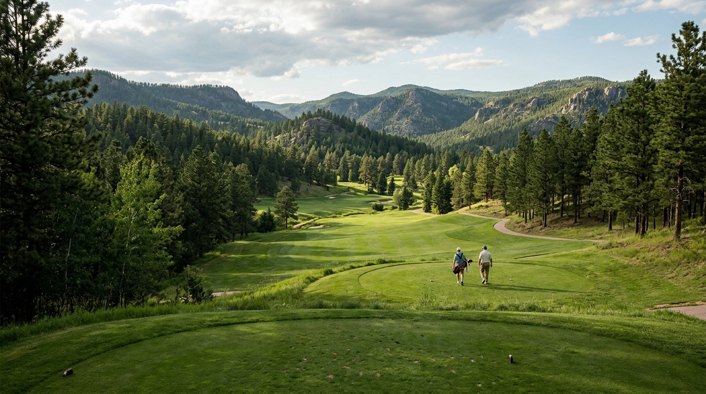Scenic Golf Course in the Black Hills With National Forest Views