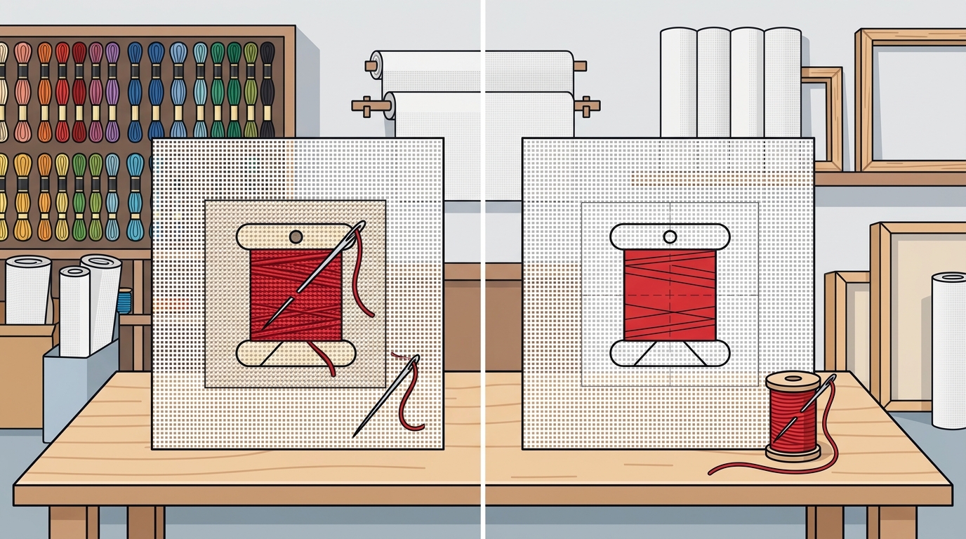 Pre-Stitched vs Non-Pre-Stitched Needlepoint Canvas Explained