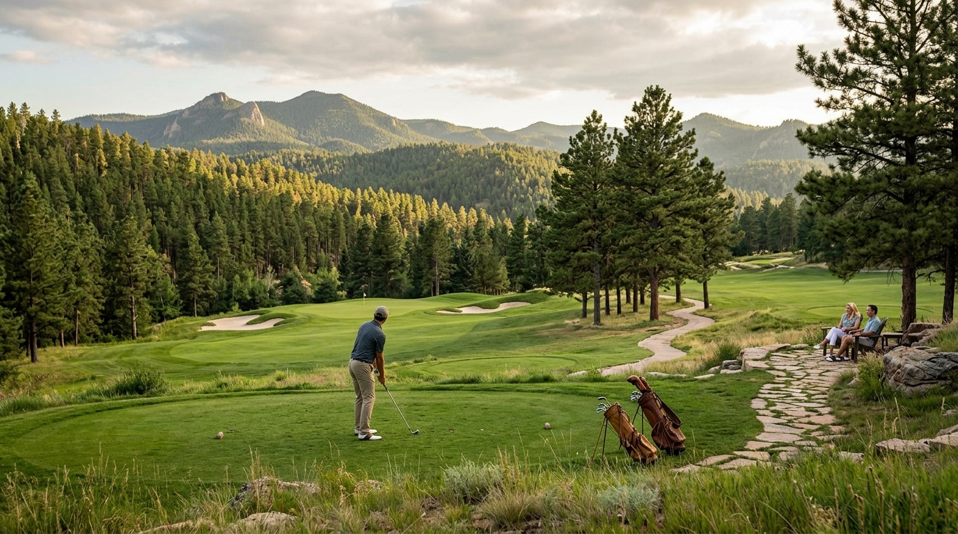 Scenic Golf Course in the Black Hills With National Forest Views