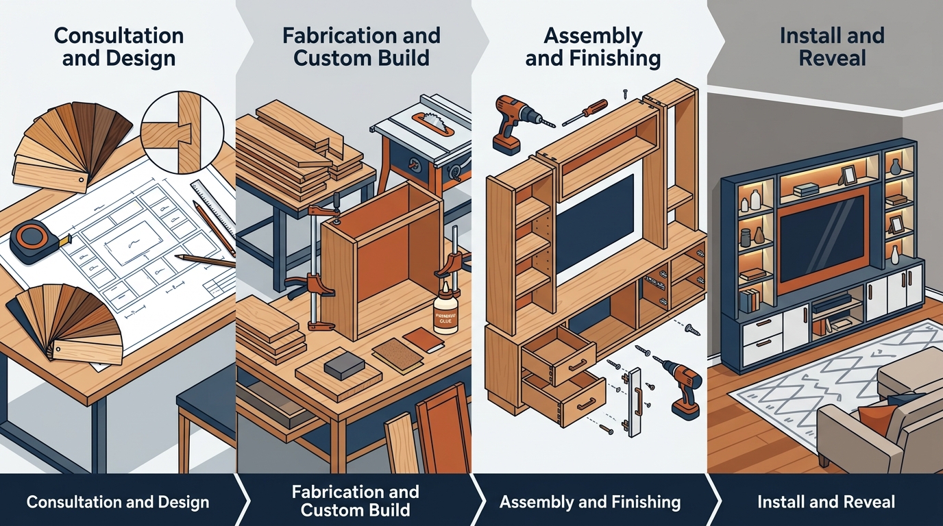 Custom Entertainment Center Process: Design to Install