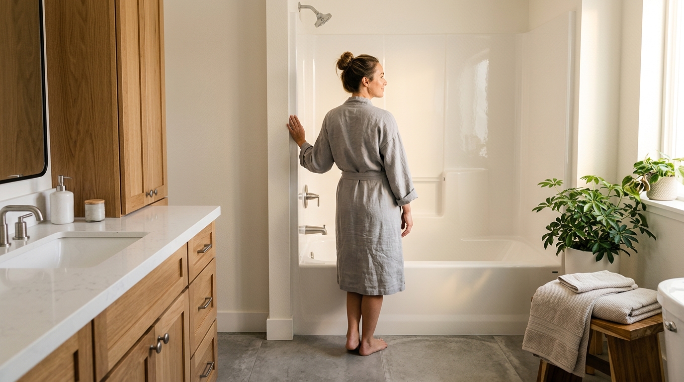 Fiberglass Shower Refinishing Near Corona CA | Fix It Fast