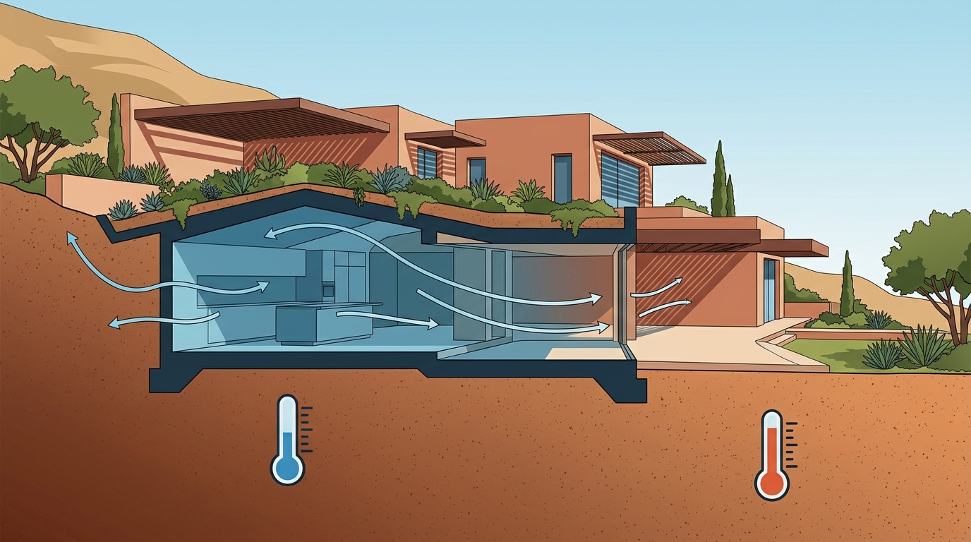 Earth-Sheltered Architecture: Energy Efficiency in Hot Climates