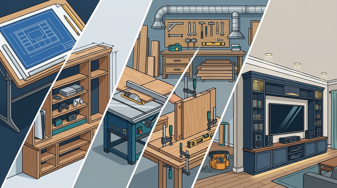 Custom Entertainment Center Process: Design to Install