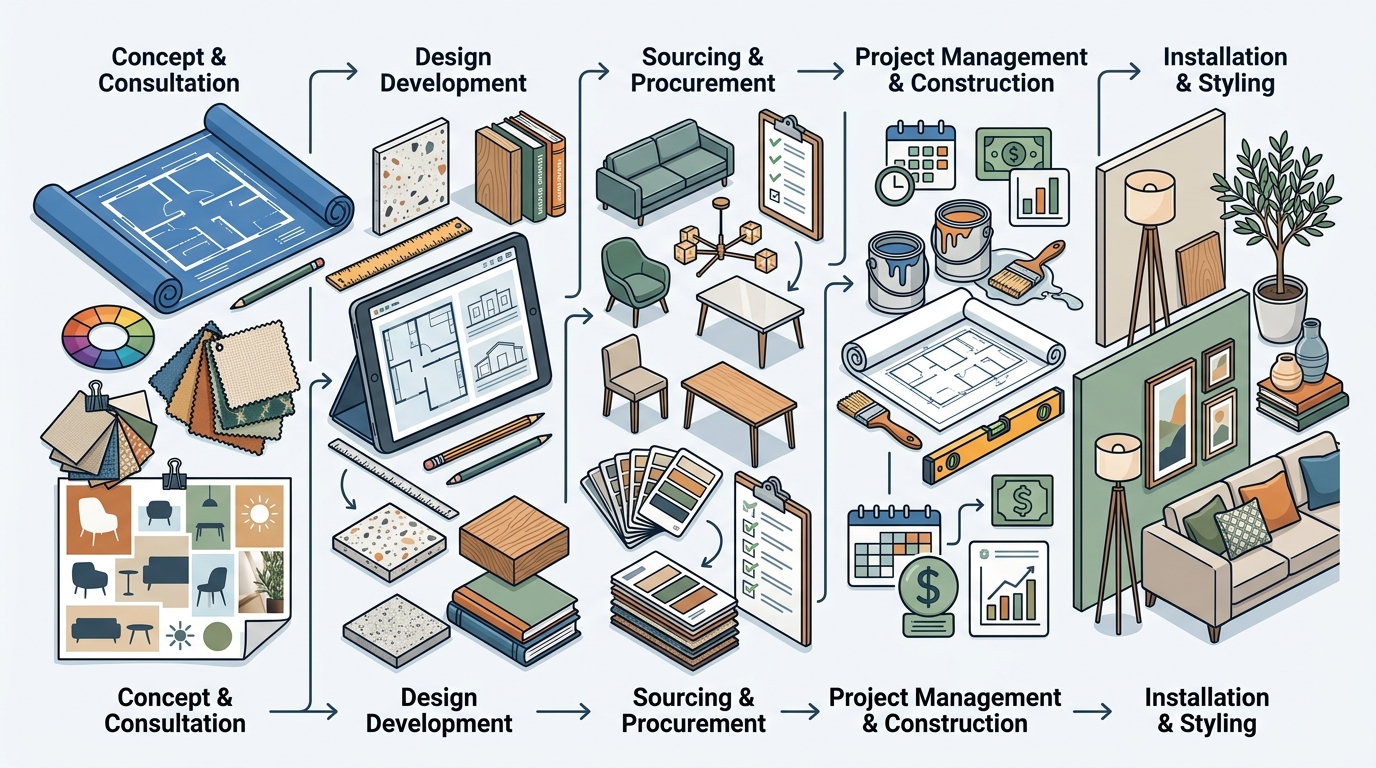 Steps to Implement Modern Residential Interior Design