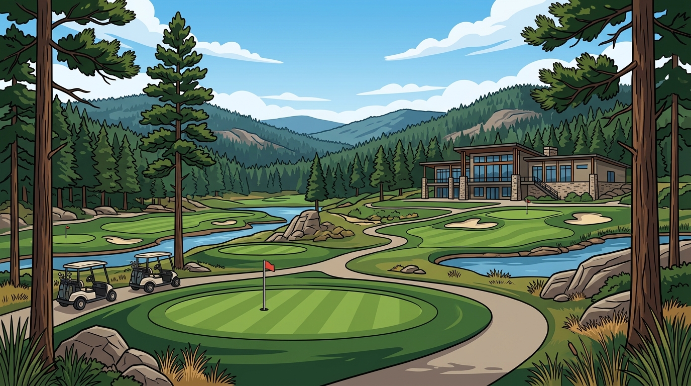 Scenic Golf Course in the Black Hills With National Forest Views
