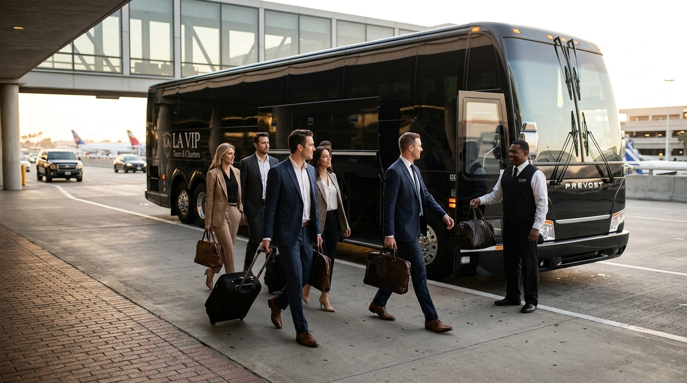 Compare Charter Bus Companies for LA Airport Transfers