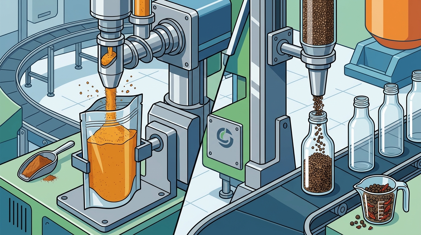 Spice Filling Machines for Pouches and Bottles
