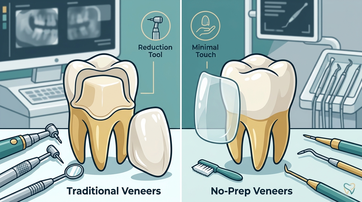 No-Prep Veneers vs Traditional Veneers: Key Differences