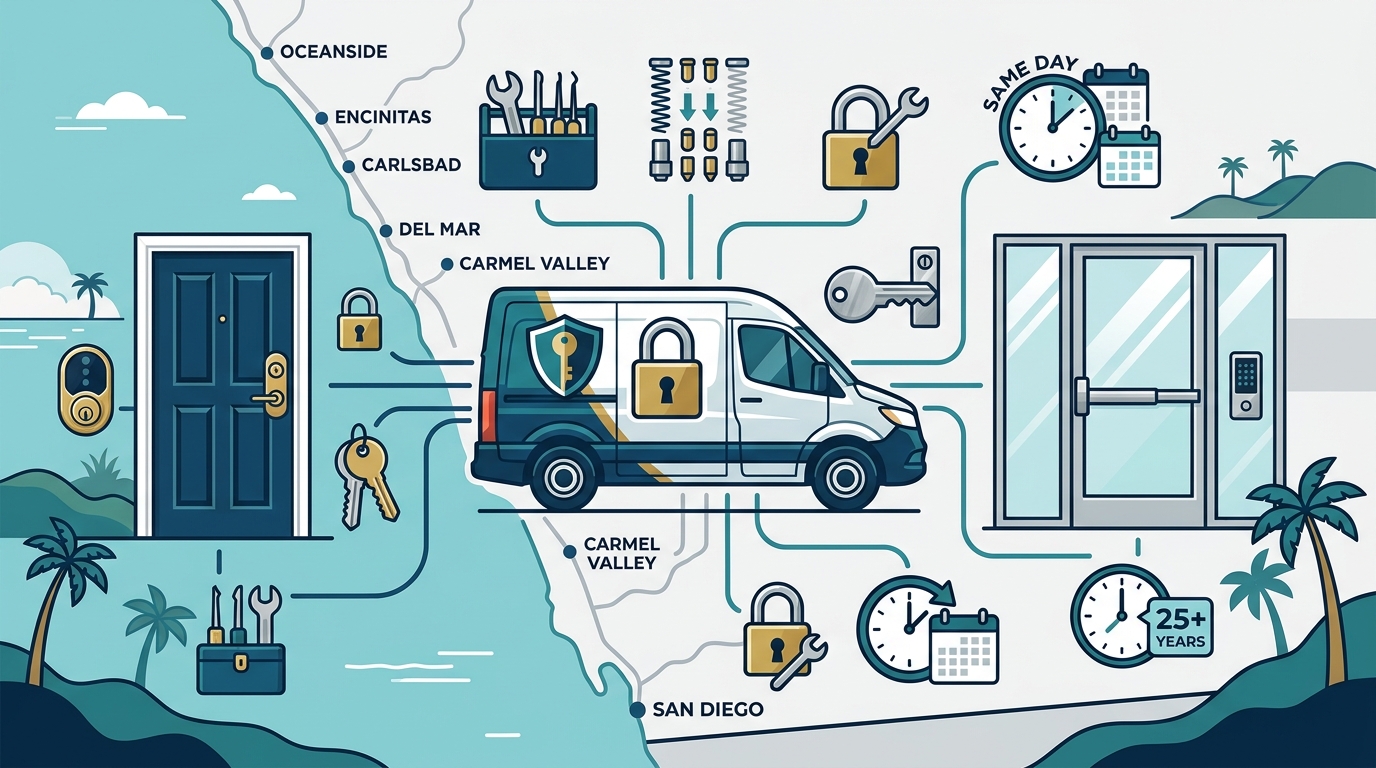 Local Locksmith Oceanside to San Diego | LT Lock and Key