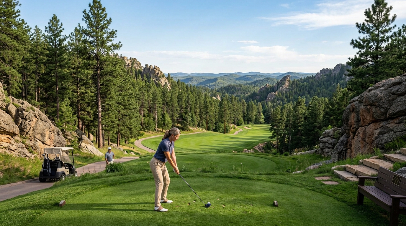 Scenic Golf in the Black Hills With National Forest Views