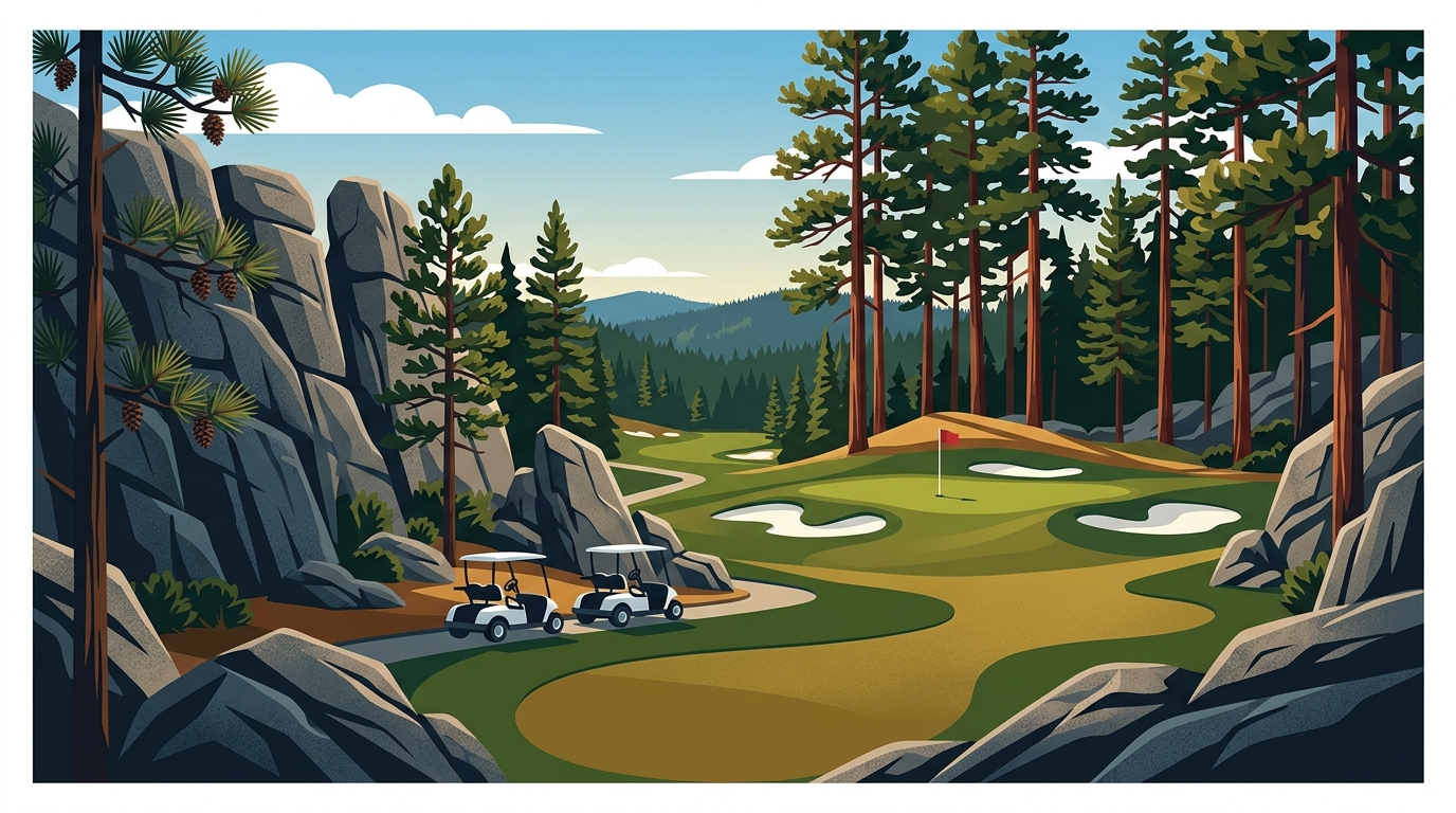 Scenic Golf in the Black Hills With National Forest Views
