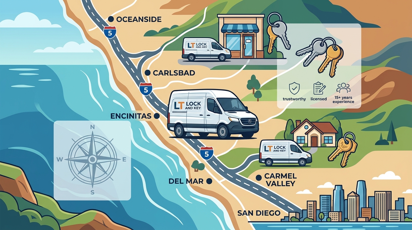 Local Locksmith Serving Oceanside to San Diego | LT Lock & Key