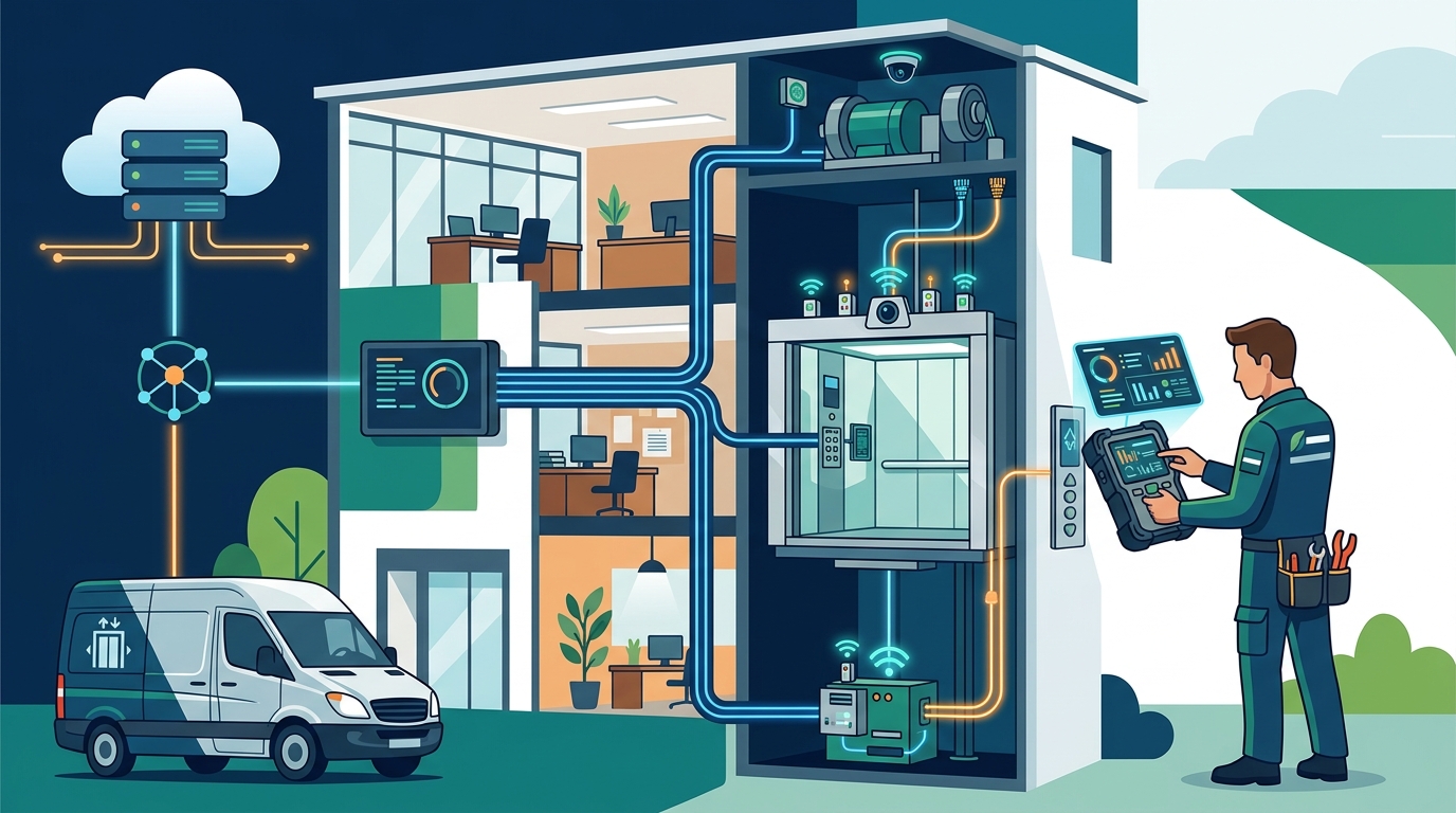 Smart IoT Elevator Installation for Office Buildings