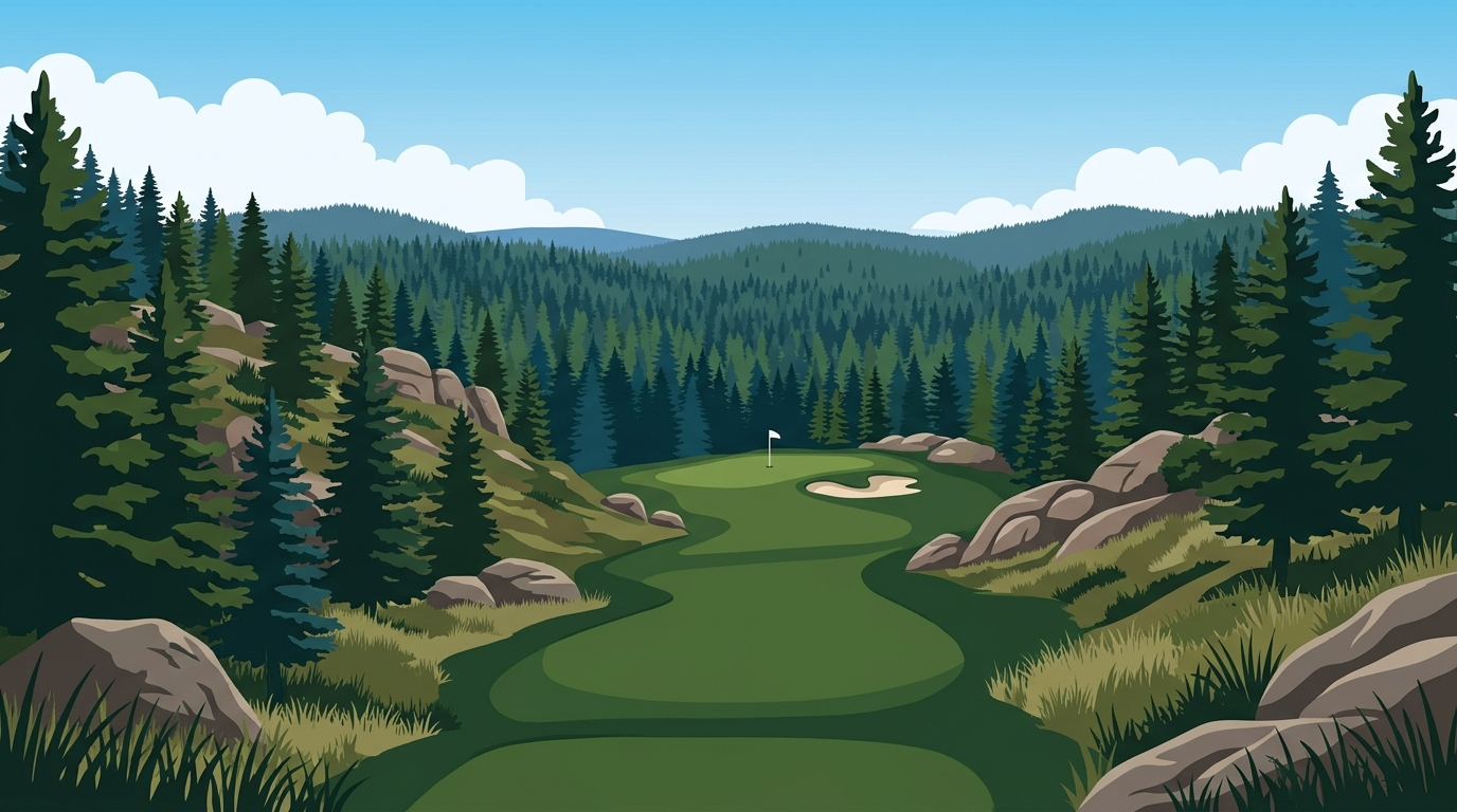 Scenic Black Hills Golf Course with National Forest Views