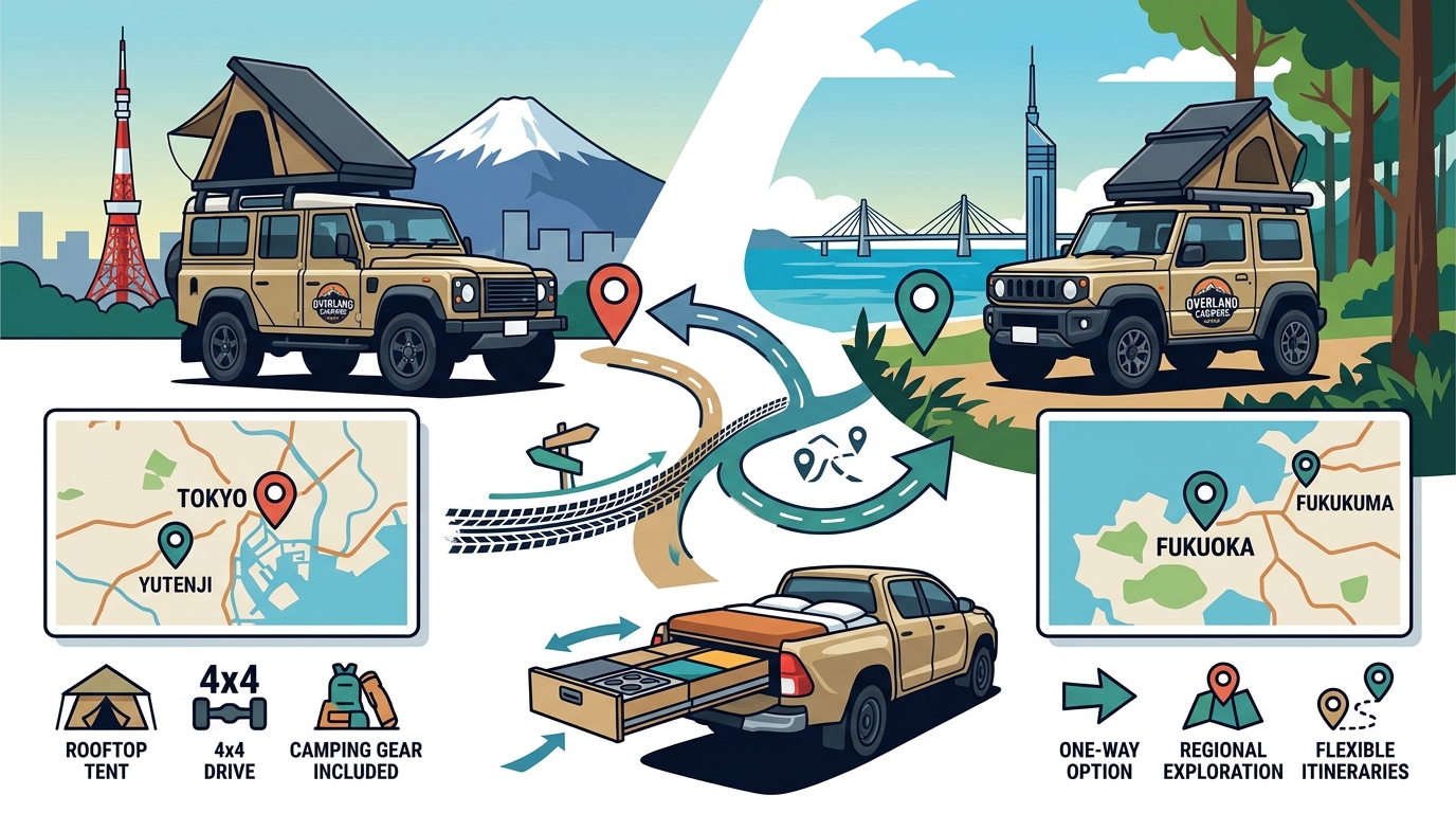 Best Custom 4x4 Campervan Rental in Japan: Overland Campers