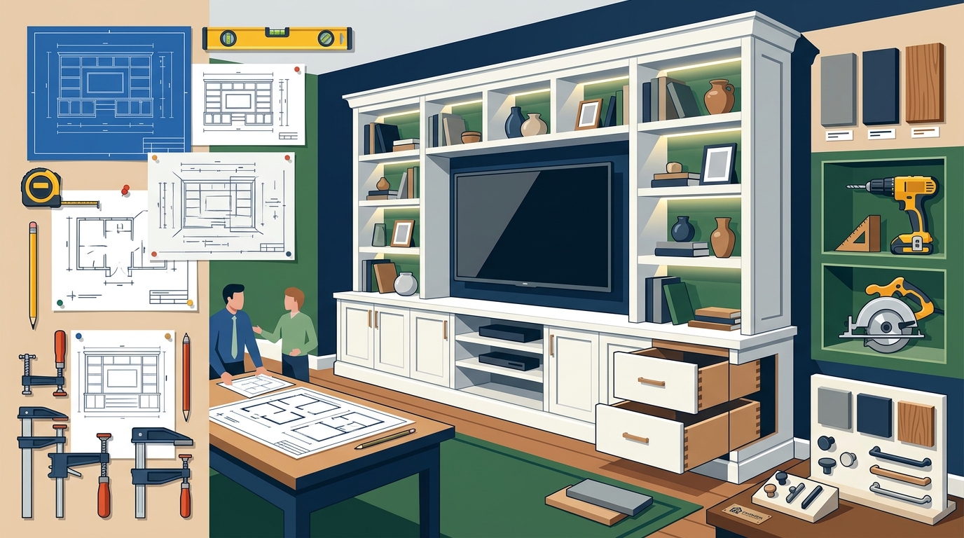 Process for Creating a Custom Entertainment Center in Tampa Bay