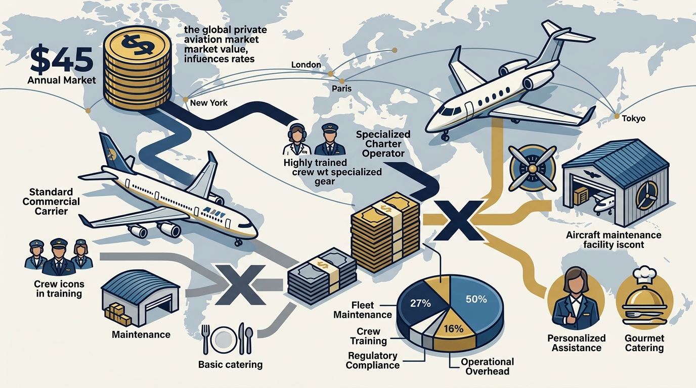 Private Jet Charter Cost Differences Explained