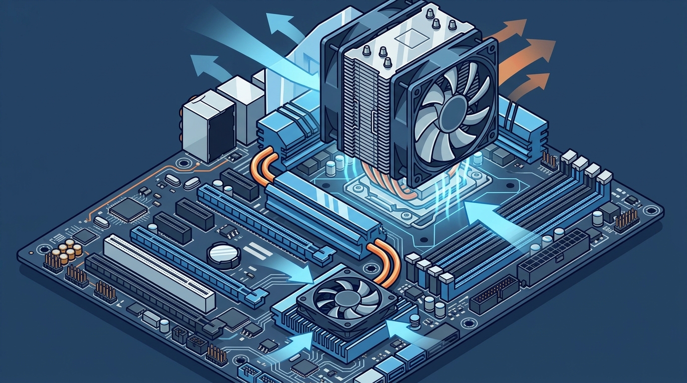 What is the difference between a CPU cooler and a chipset