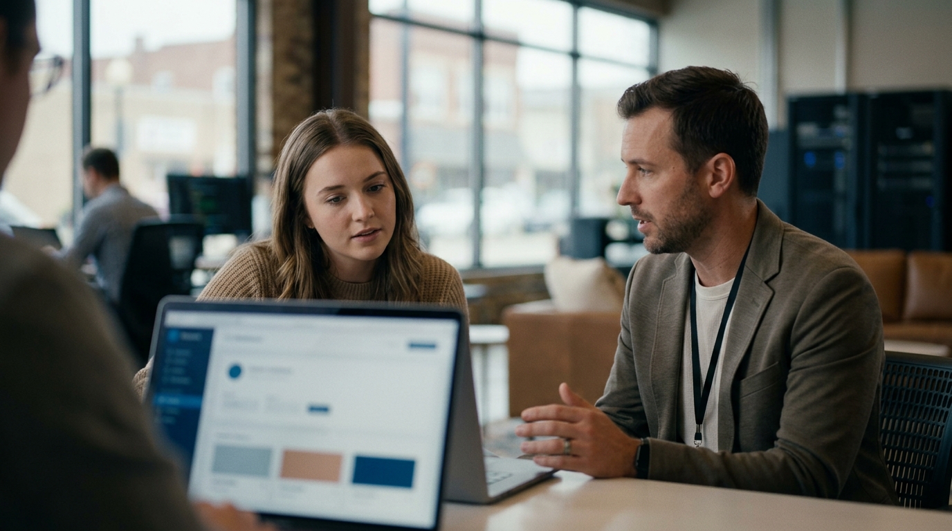 Who builds custom software and provides tech support for both