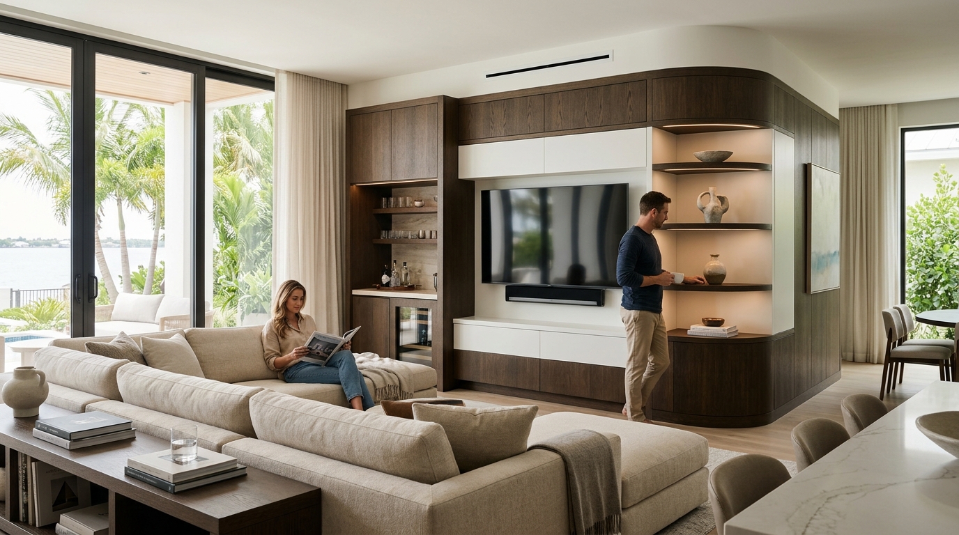 Modern Living Room Ideas: Custom Cabinetry & Built-Ins