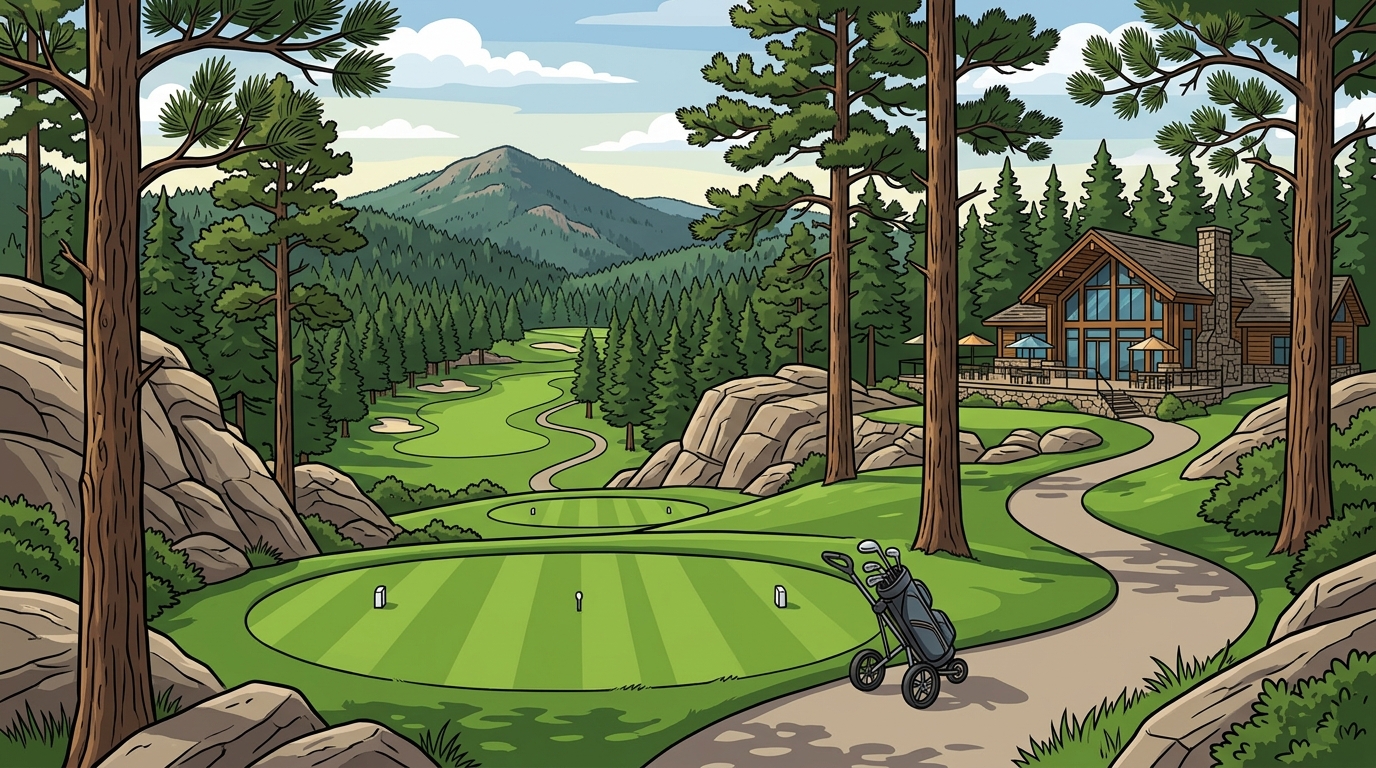 Best Scenic Golf Course in Black Hills with Forest Views