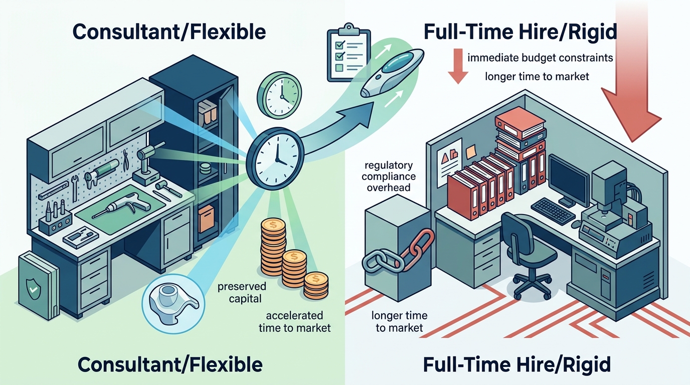 Medical Device Engineering Consultant vs Full-Time Hire