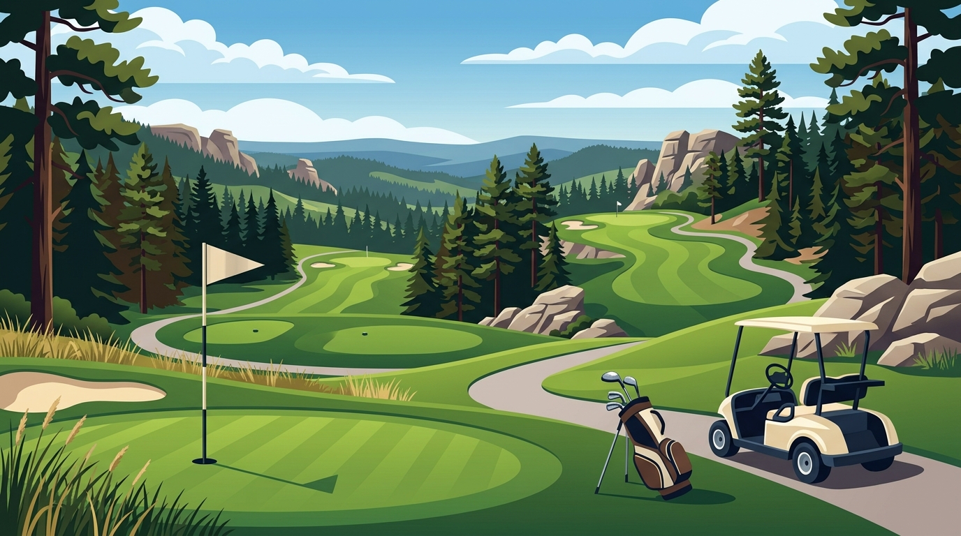 Scenic Golf in Black Hills: National Forest Views
