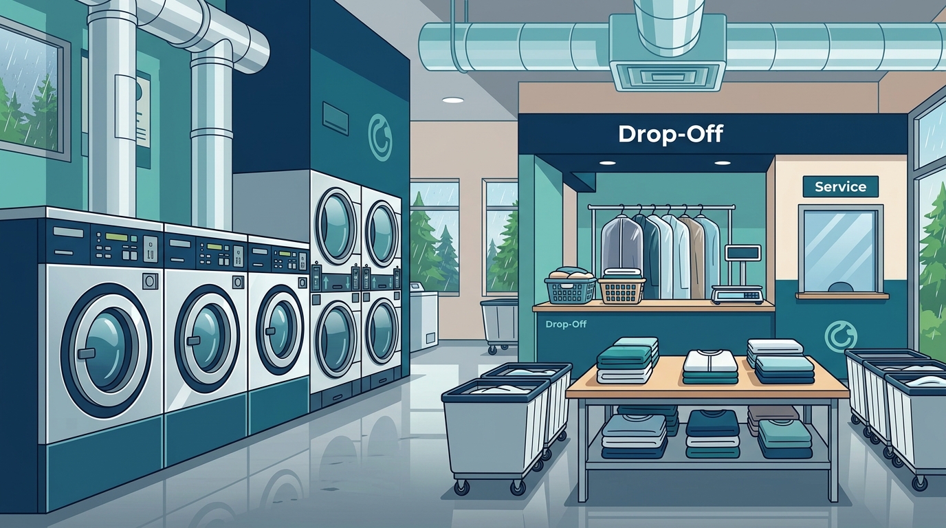 Large Full-Service Laundromat Near Shoreline WA