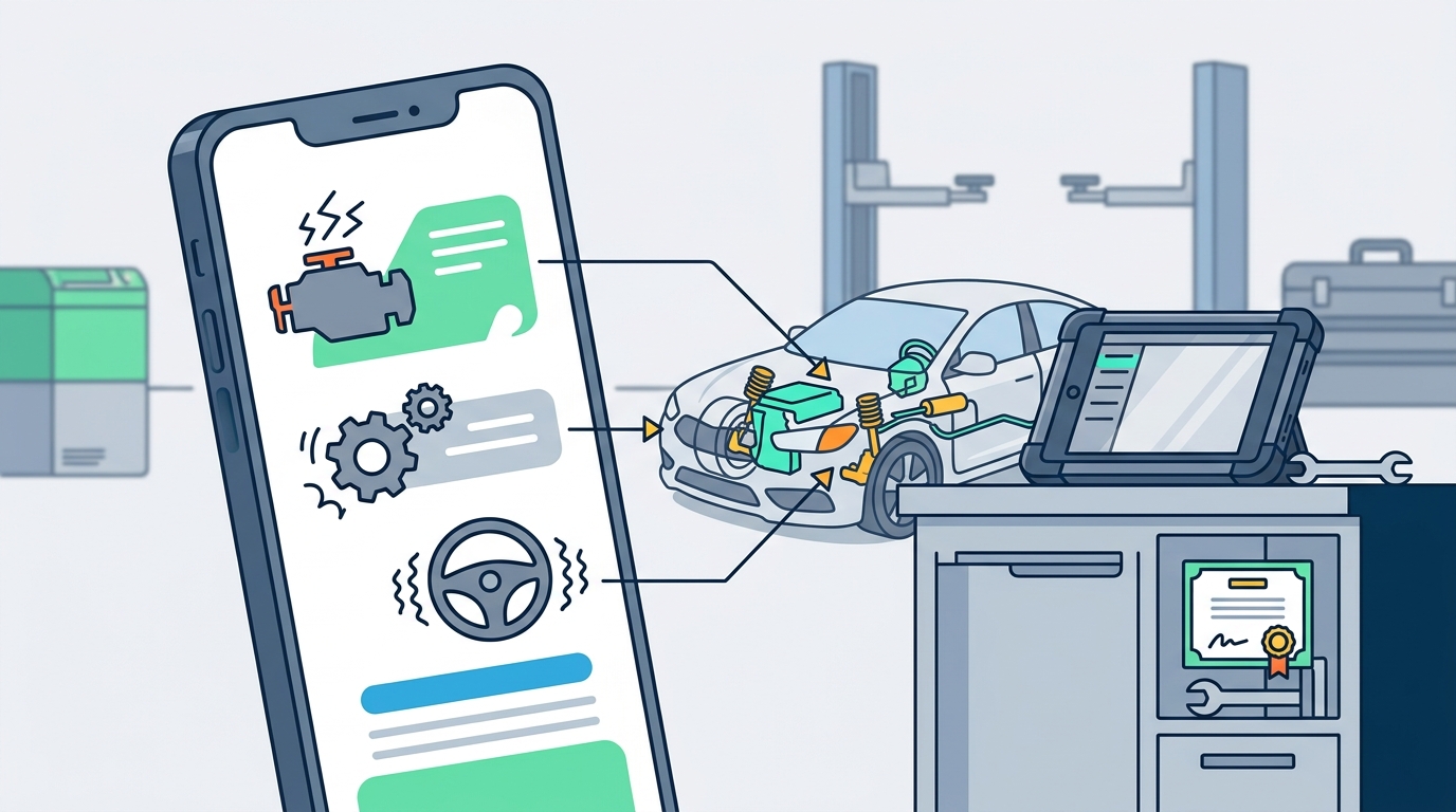 Is there an app that can diagnose my car based on the symptoms?