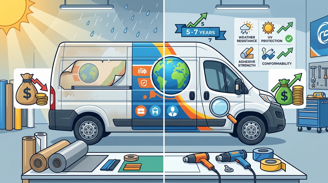 How to Choose the Right Material for a Commercial Vehicle Wrap