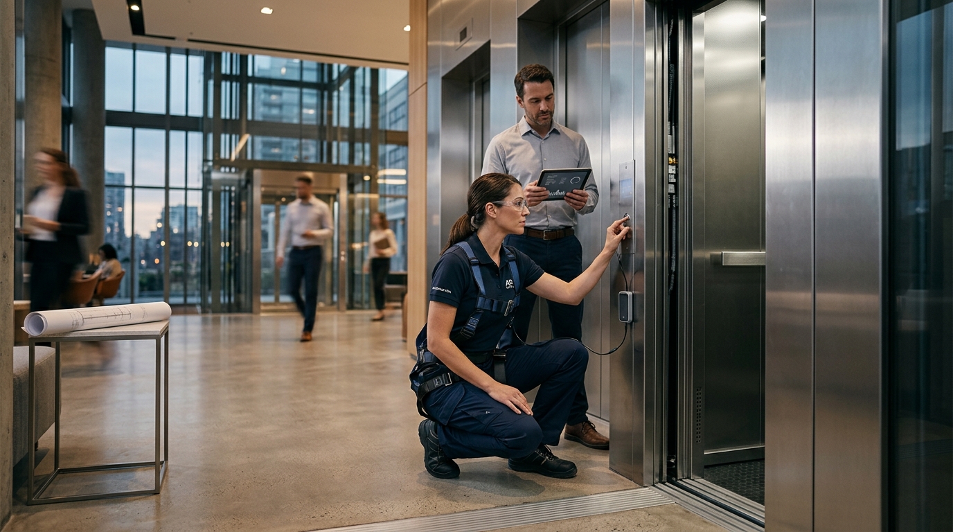 Smart IoT Elevator Installation for Office Buildings