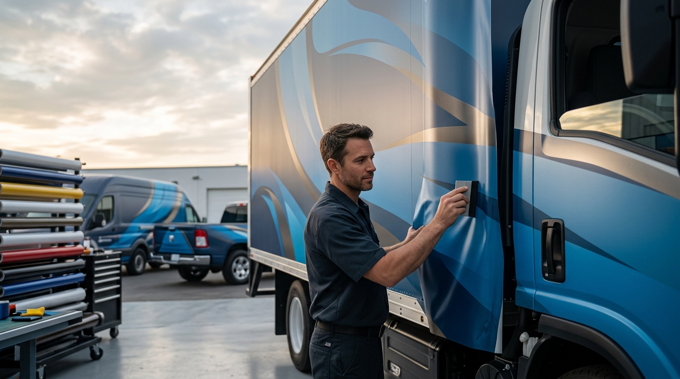 Vehicle Wrap Benefits for Commercial Trucks: Boost Business