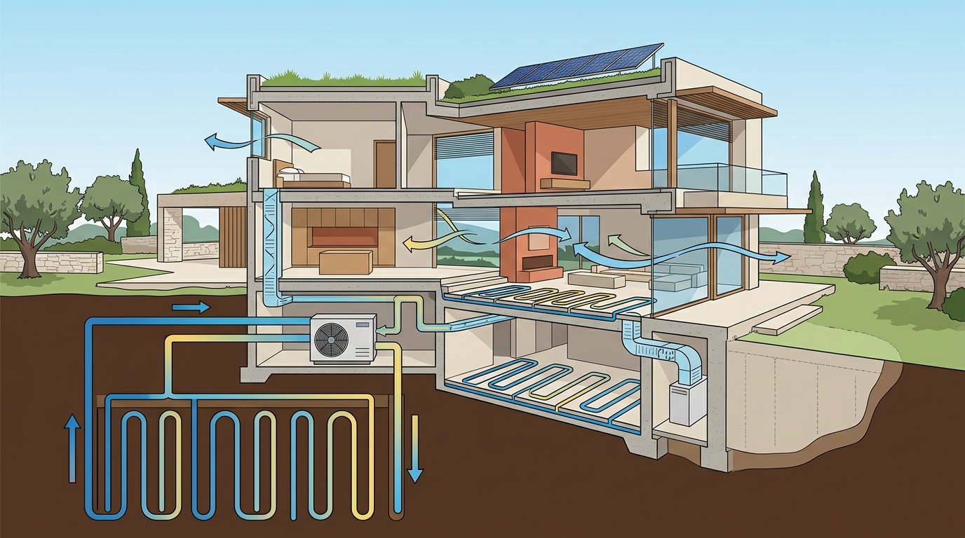 Passive Cooling and Geothermal Systems for Modern Luxury Homes