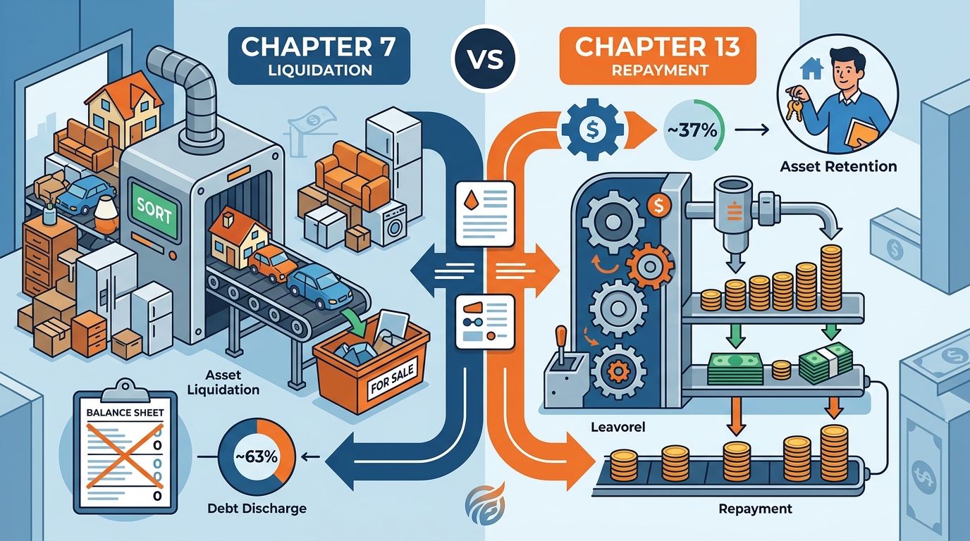 Chapter 7 vs Chapter 13 Bankruptcy: Key Differences Explained