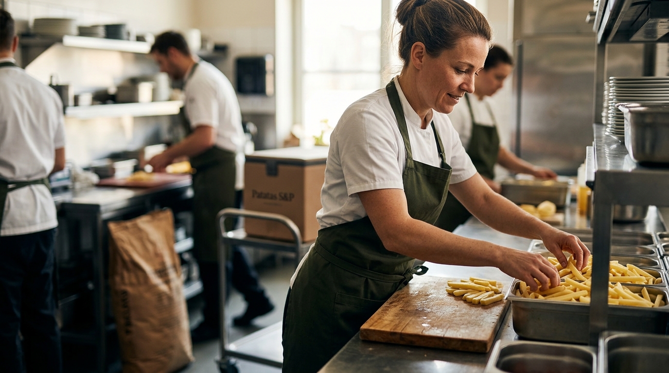 How Restaurants Save Time on Peeling and Cutting Potatoes