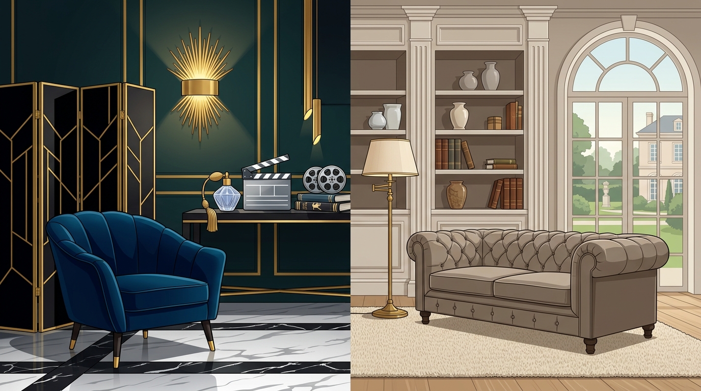 Hollywood Glamour vs. American Elegance in Luxury Design