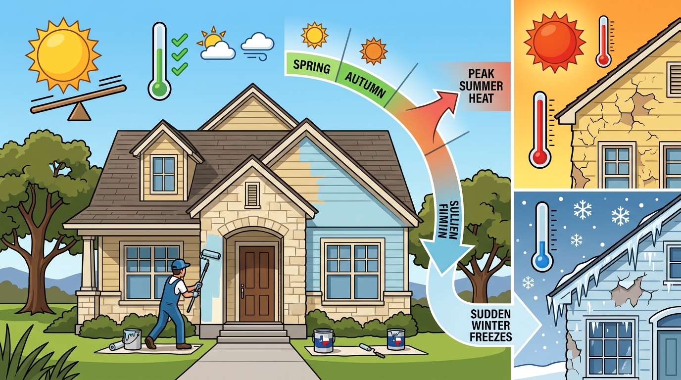 When is the Best Time to Paint Exterior House Texas?