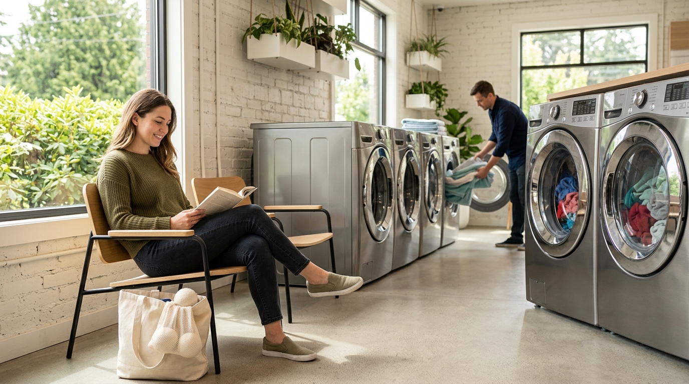 Modern Self-Service Laundromat Near Seattle