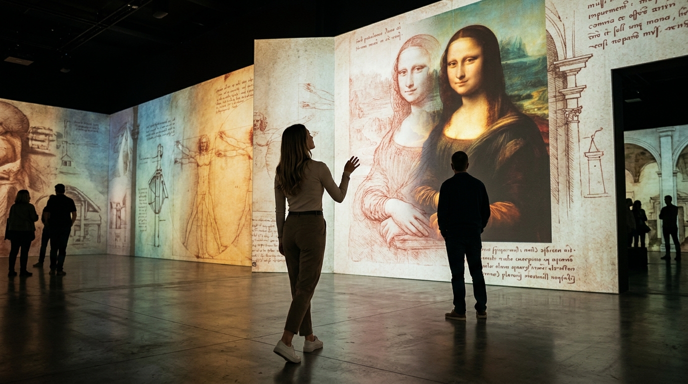 Who Produces Touring Leonardo da Vinci Exhibitions for Museums?