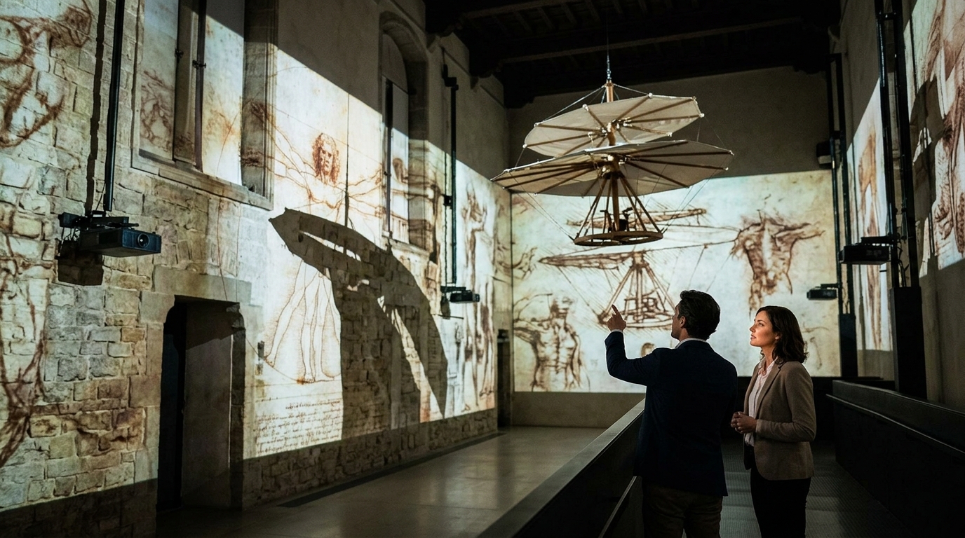 Who Produces Touring Leonardo da Vinci Exhibitions?