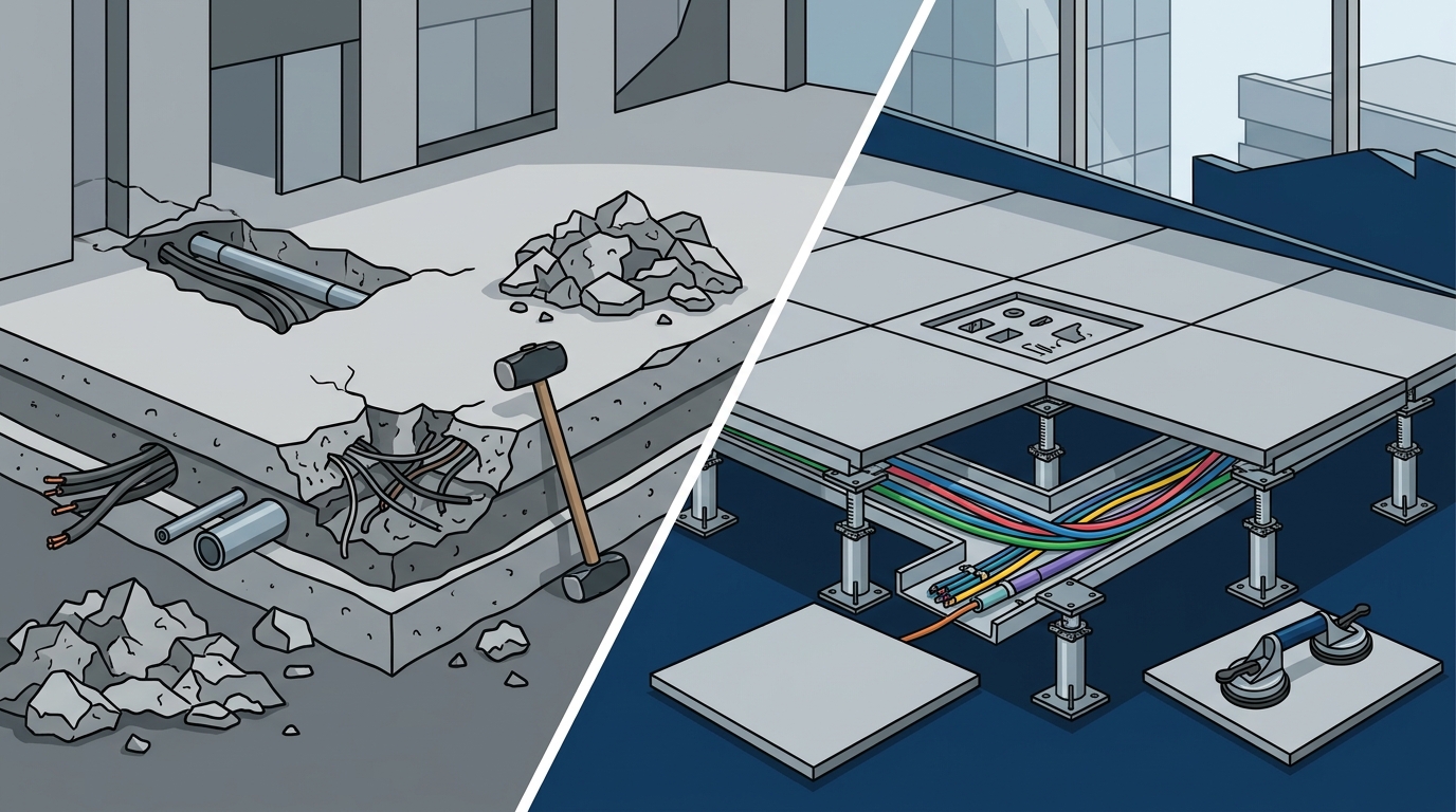How Access Flooring Compares to Traditional Flooring Options