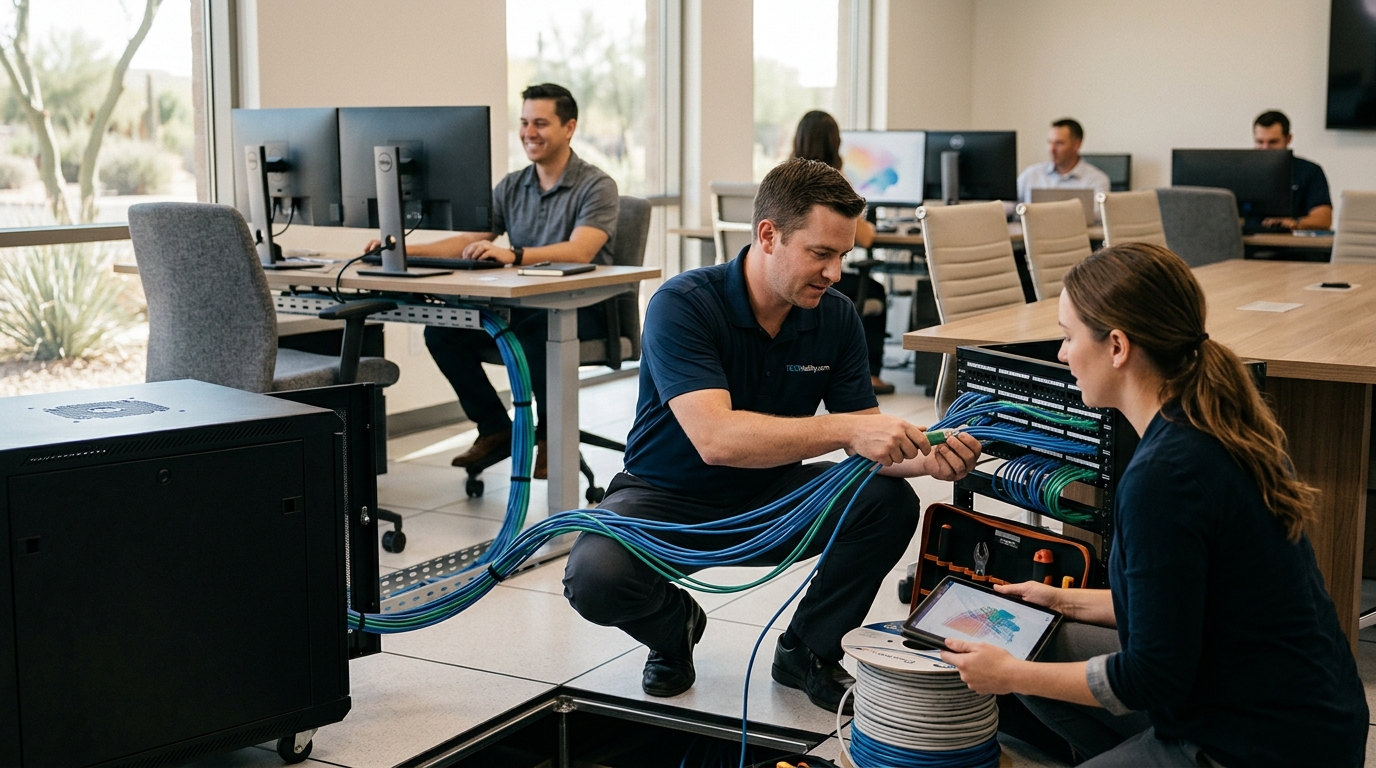 How do I improve office wiring for better network stability?