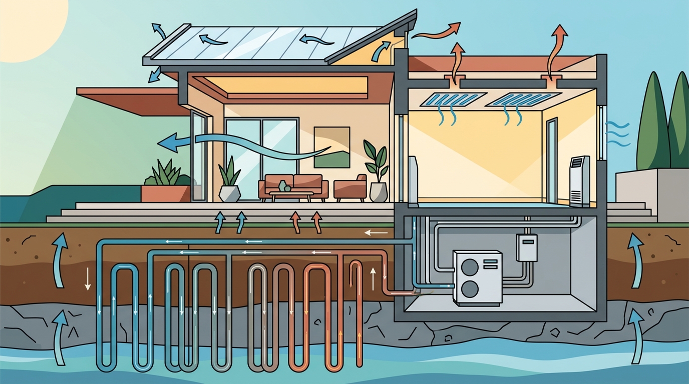 How to Implement Passive Cooling and Geothermal Systems in