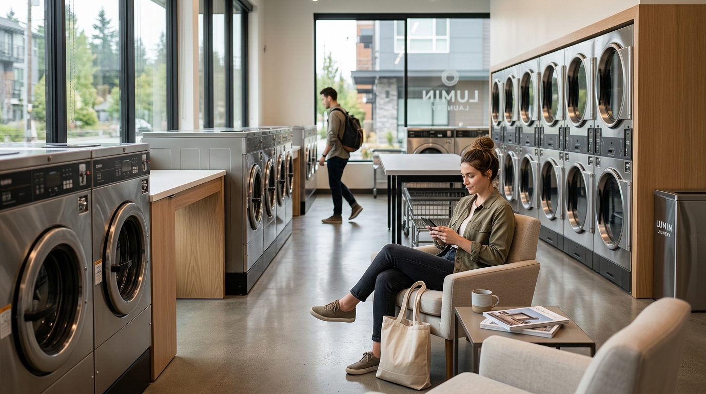 Modern Self-Service Laundromat Near Seattle | Lumin Laundry