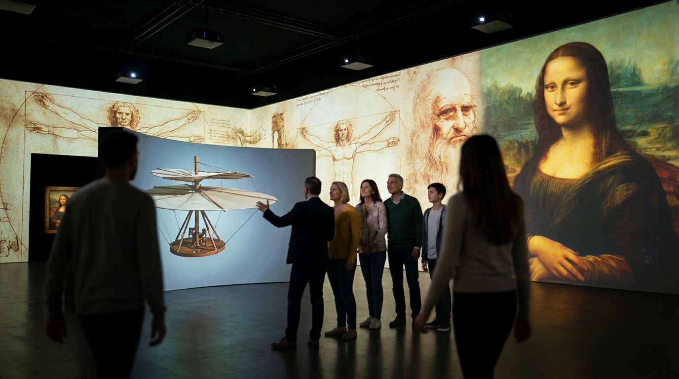 Who Produces Touring Leonardo da Vinci Exhibitions?