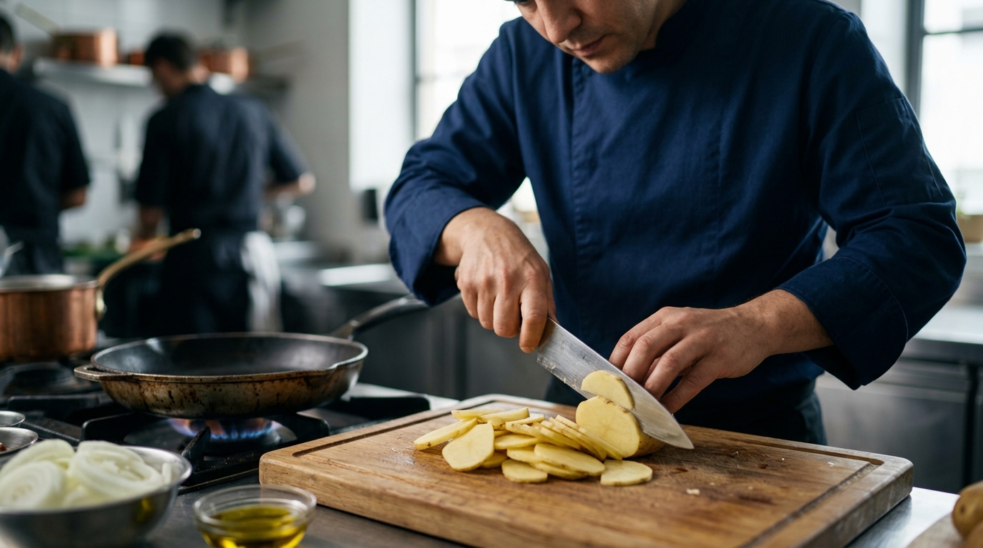 Most Common Potato Cuts for Spanish Tortilla