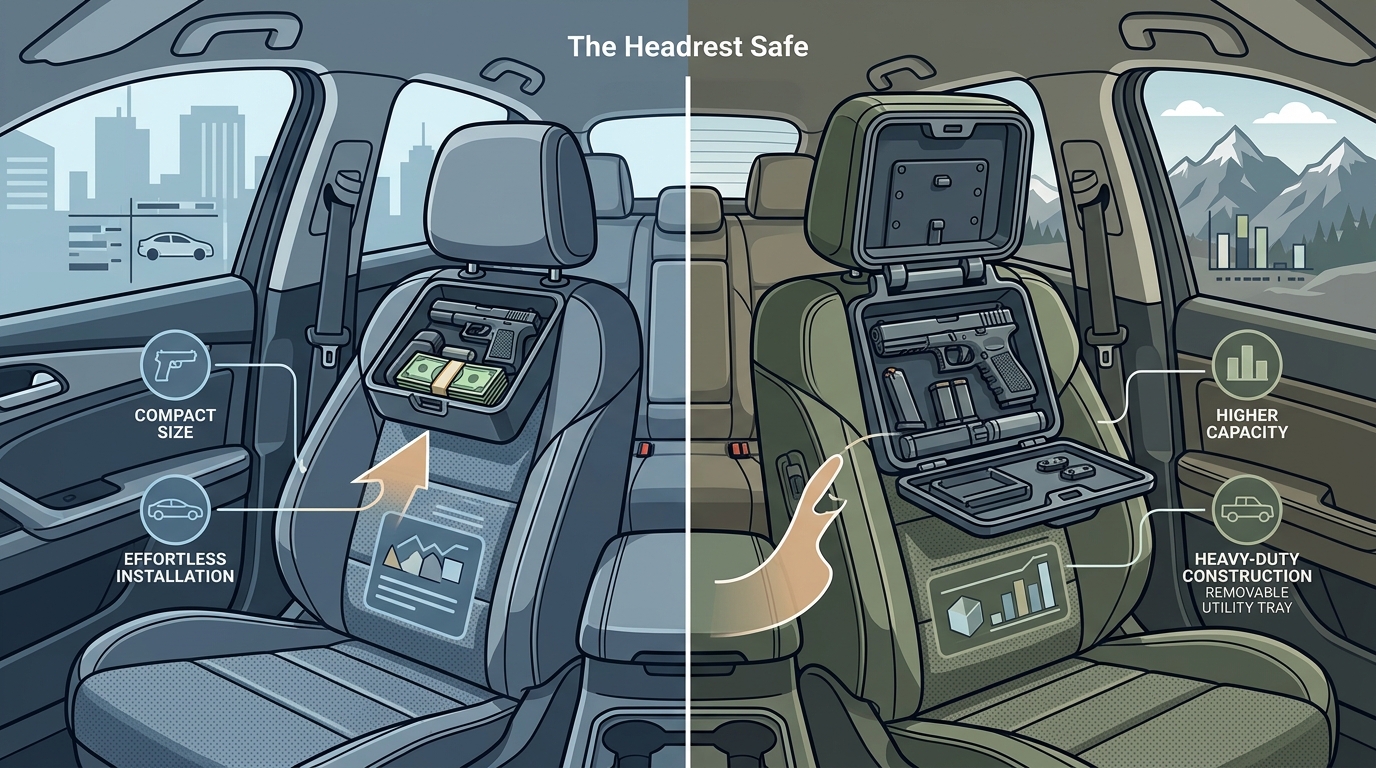 The Compact vs. The Vulcan: A Comparison of The Headrest Safe'sB